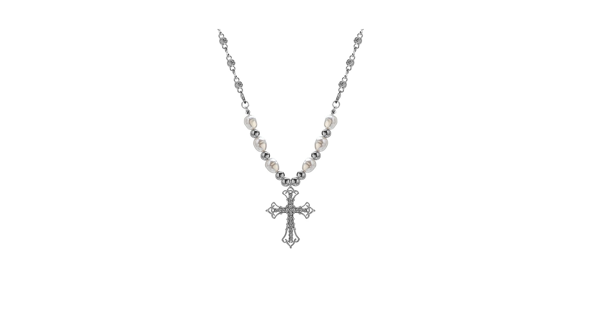 Rosary cross Necklace y2k ギャル男　十字架 Rosary cross Necklace y2k ギャル男 十字架 - メルカリ